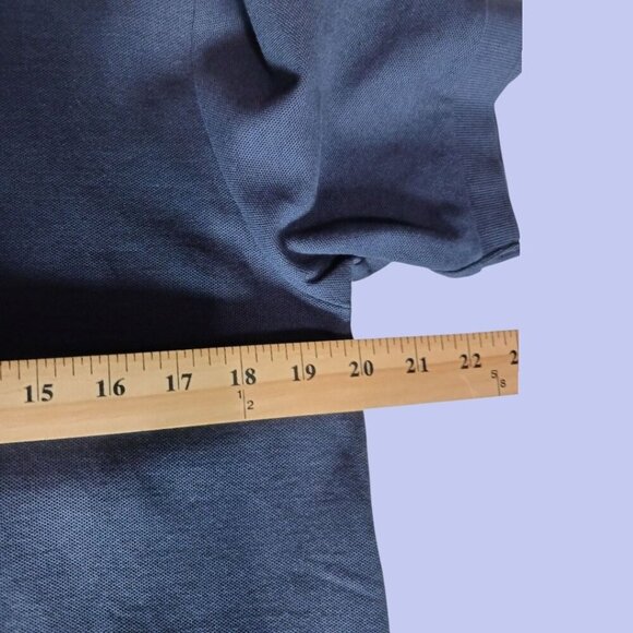 Håndværk Classic Pique Polo Shirt Mens Short Sleeve Navy Blue Size Medium - Picture 11 of 13